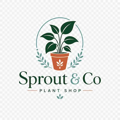 AI-generated logo with fake checkerboard transparent background