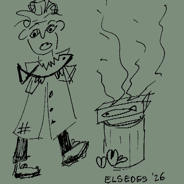 Transparent drawing on a dark background after removing white paper