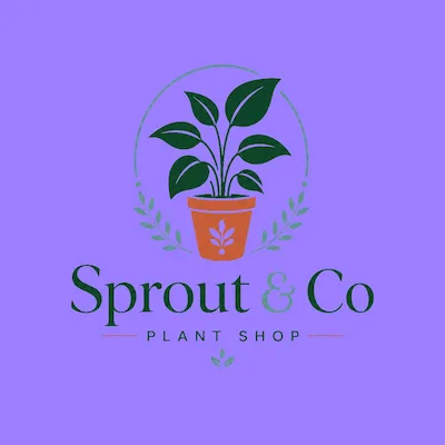 Transparent logo on purple background